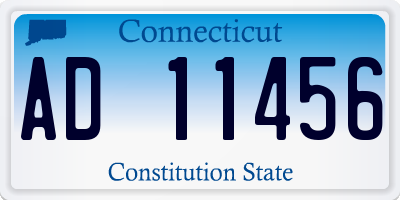 CT license plate AD11456