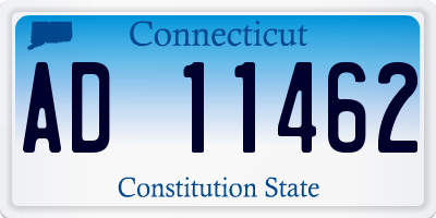 CT license plate AD11462