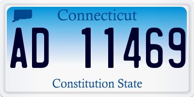 CT license plate AD11469