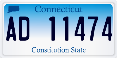 CT license plate AD11474