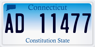 CT license plate AD11477