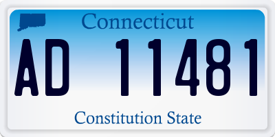 CT license plate AD11481