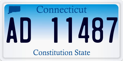 CT license plate AD11487