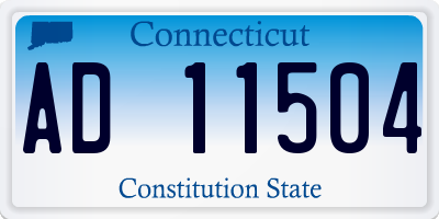 CT license plate AD11504