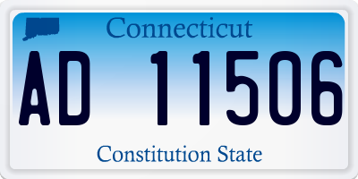 CT license plate AD11506
