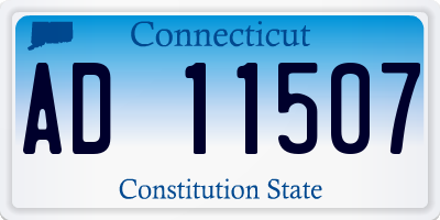 CT license plate AD11507