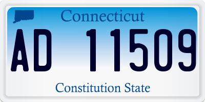 CT license plate AD11509