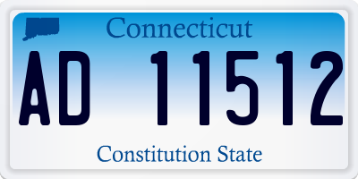 CT license plate AD11512
