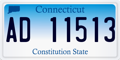CT license plate AD11513