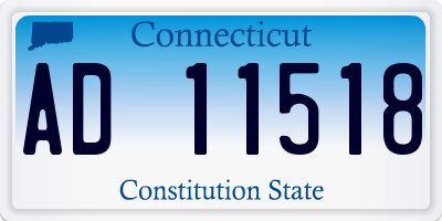 CT license plate AD11518