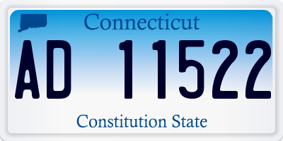 CT license plate AD11522