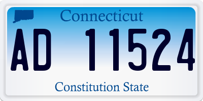 CT license plate AD11524