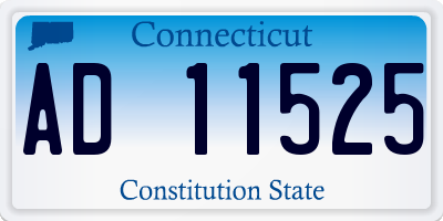 CT license plate AD11525