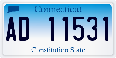 CT license plate AD11531