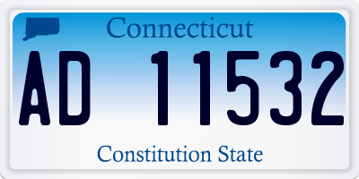 CT license plate AD11532