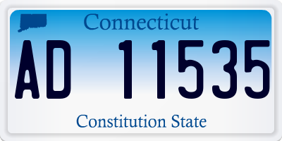 CT license plate AD11535