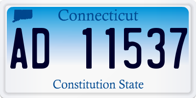 CT license plate AD11537