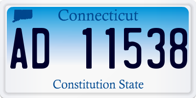 CT license plate AD11538