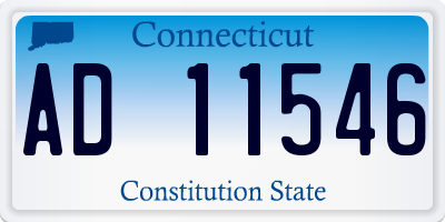 CT license plate AD11546