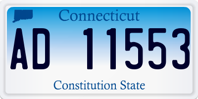 CT license plate AD11553