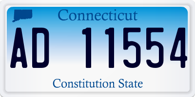 CT license plate AD11554