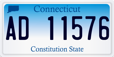 CT license plate AD11576