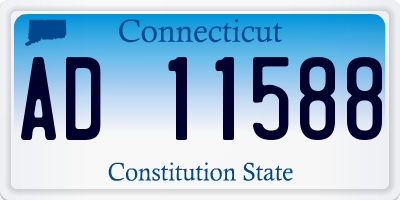 CT license plate AD11588