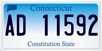 CT license plate AD11592