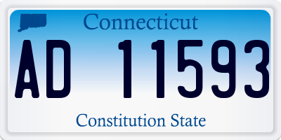 CT license plate AD11593