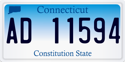 CT license plate AD11594