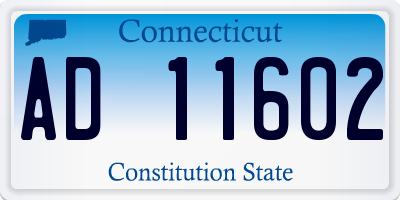 CT license plate AD11602