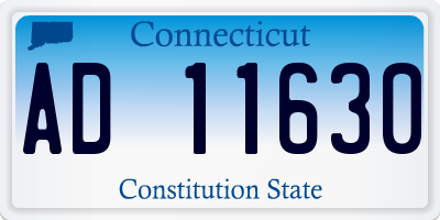 CT license plate AD11630