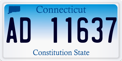 CT license plate AD11637