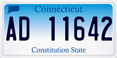 CT license plate AD11642