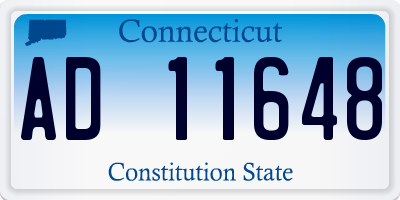 CT license plate AD11648