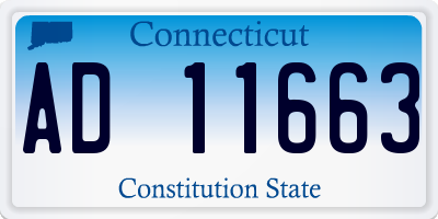 CT license plate AD11663