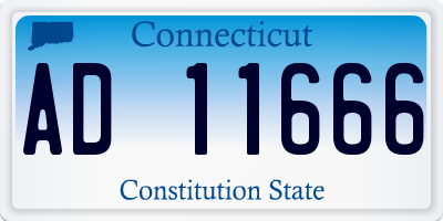 CT license plate AD11666