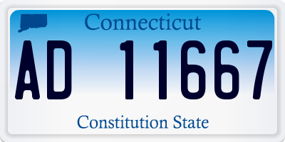CT license plate AD11667