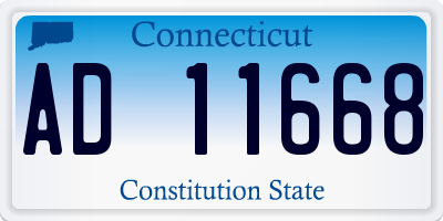 CT license plate AD11668