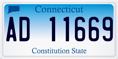 CT license plate AD11669