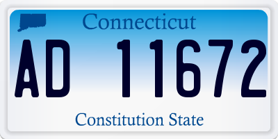 CT license plate AD11672