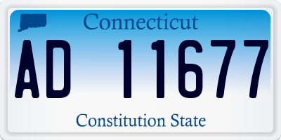 CT license plate AD11677
