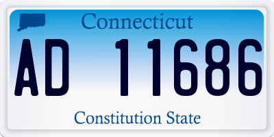 CT license plate AD11686