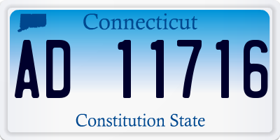 CT license plate AD11716