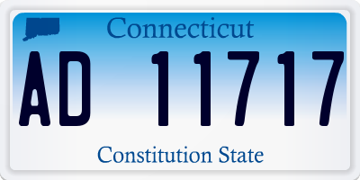 CT license plate AD11717