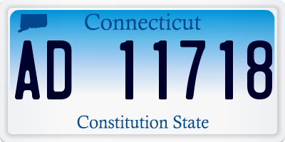 CT license plate AD11718