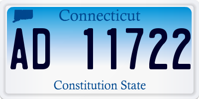 CT license plate AD11722