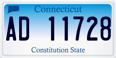 CT license plate AD11728