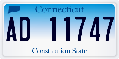 CT license plate AD11747
