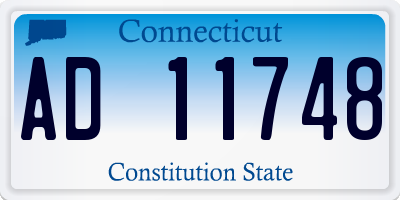 CT license plate AD11748